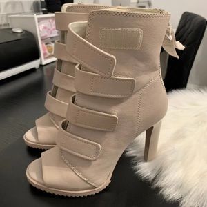 Blake DKNY heel leather open toe booties